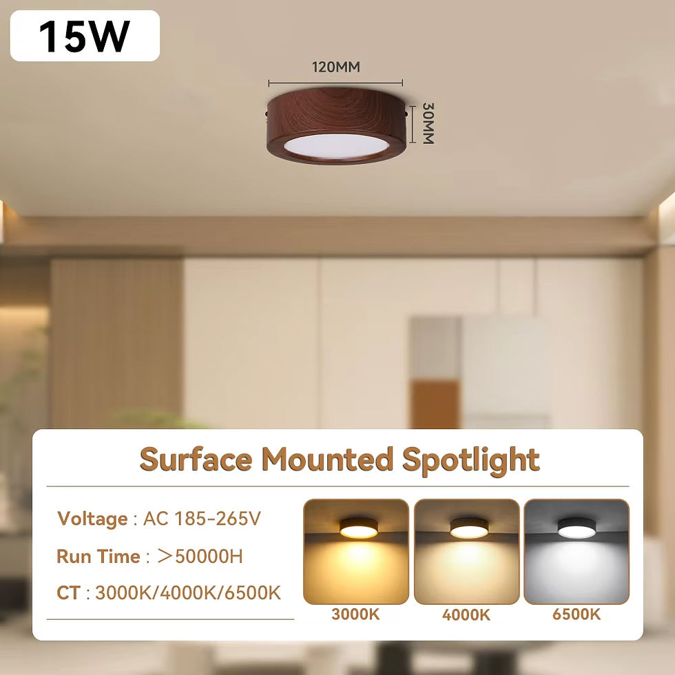 Miniature : Plafonnier en bois – Spot LED 3 teintes