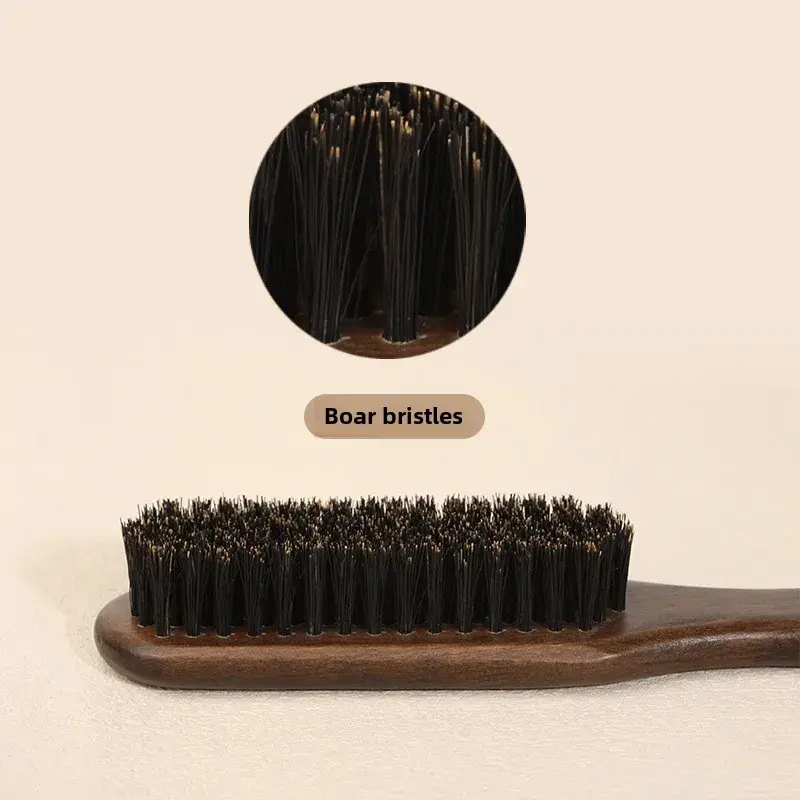 Miniature : Brosse à barbe en bois – Poils de sanglier naturels
