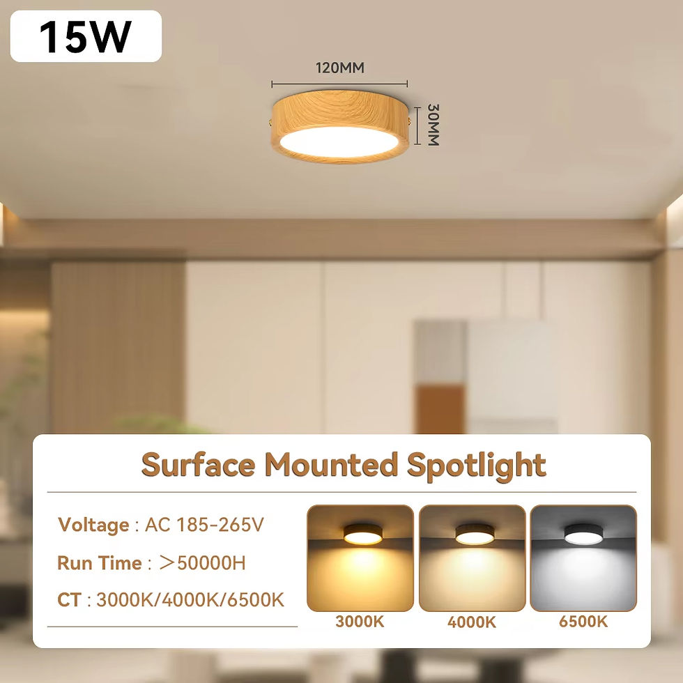Miniature : Plafonnier en bois – Spot LED 3 teintes