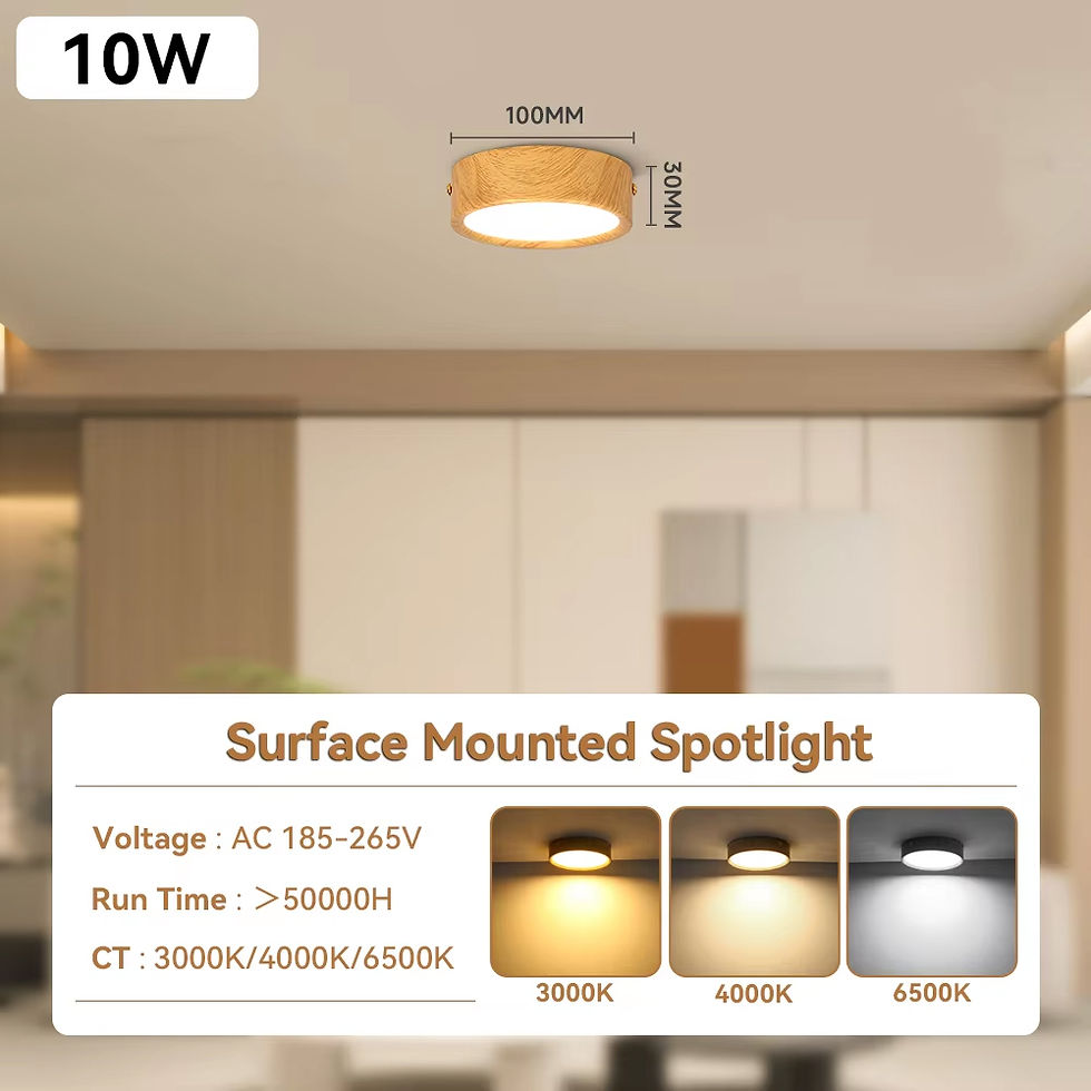 Miniature : Plafonnier en bois – Spot LED 3 teintes