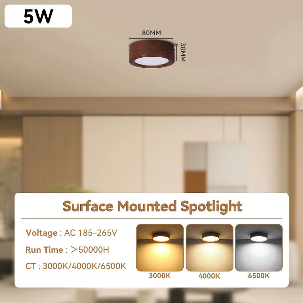 Miniature : Plafonnier en bois – Spot LED 3 teintes