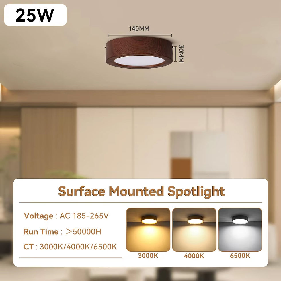 Miniature : Plafonnier en bois – Spot LED 3 teintes