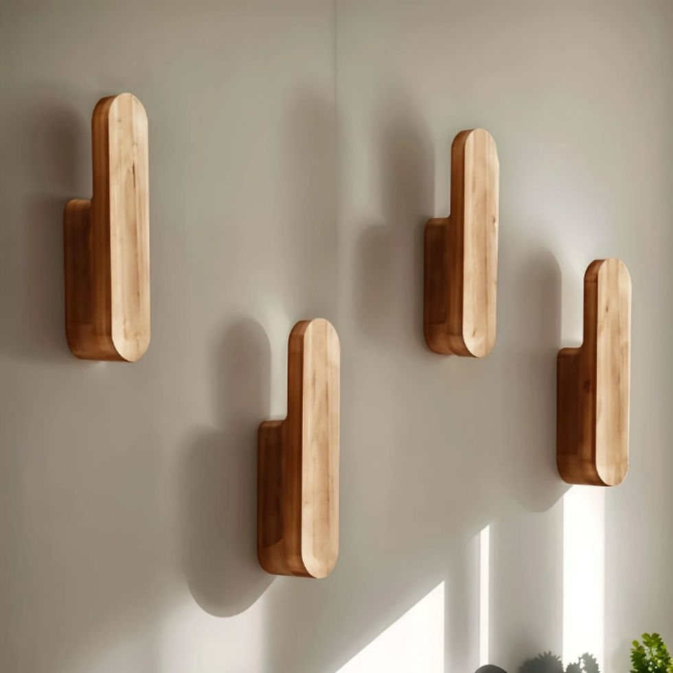 Thumbnail: Étagère murale en bois massif – style bohème