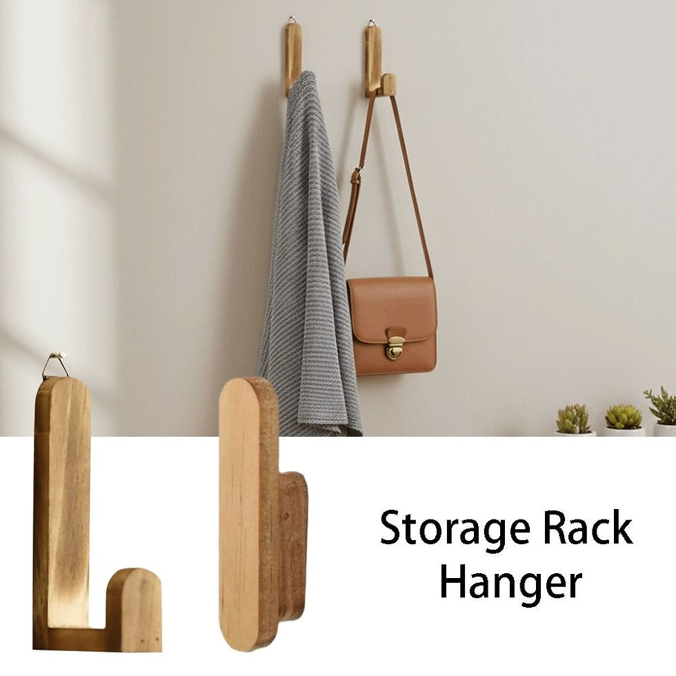 Thumbnail: Étagère murale en bois massif – style bohème