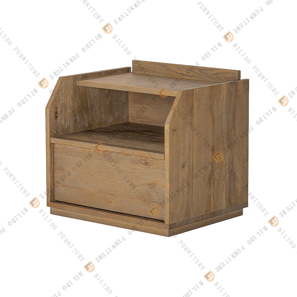 Thumbnail: Table de chevet en bois massif – style Wabi-Sabi