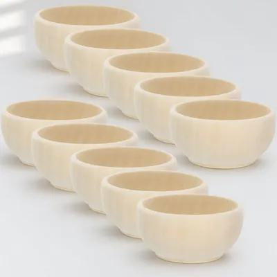 Miniature : Lot de 10 mini-bols en bois brut – Loisirs créatifs