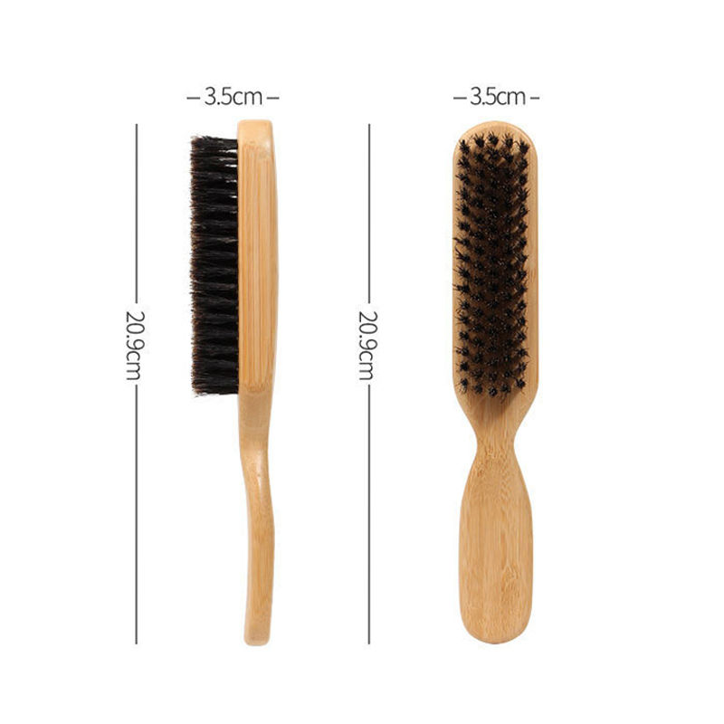 Miniature : Brosse à barbe en bois – Poils de sanglier naturels