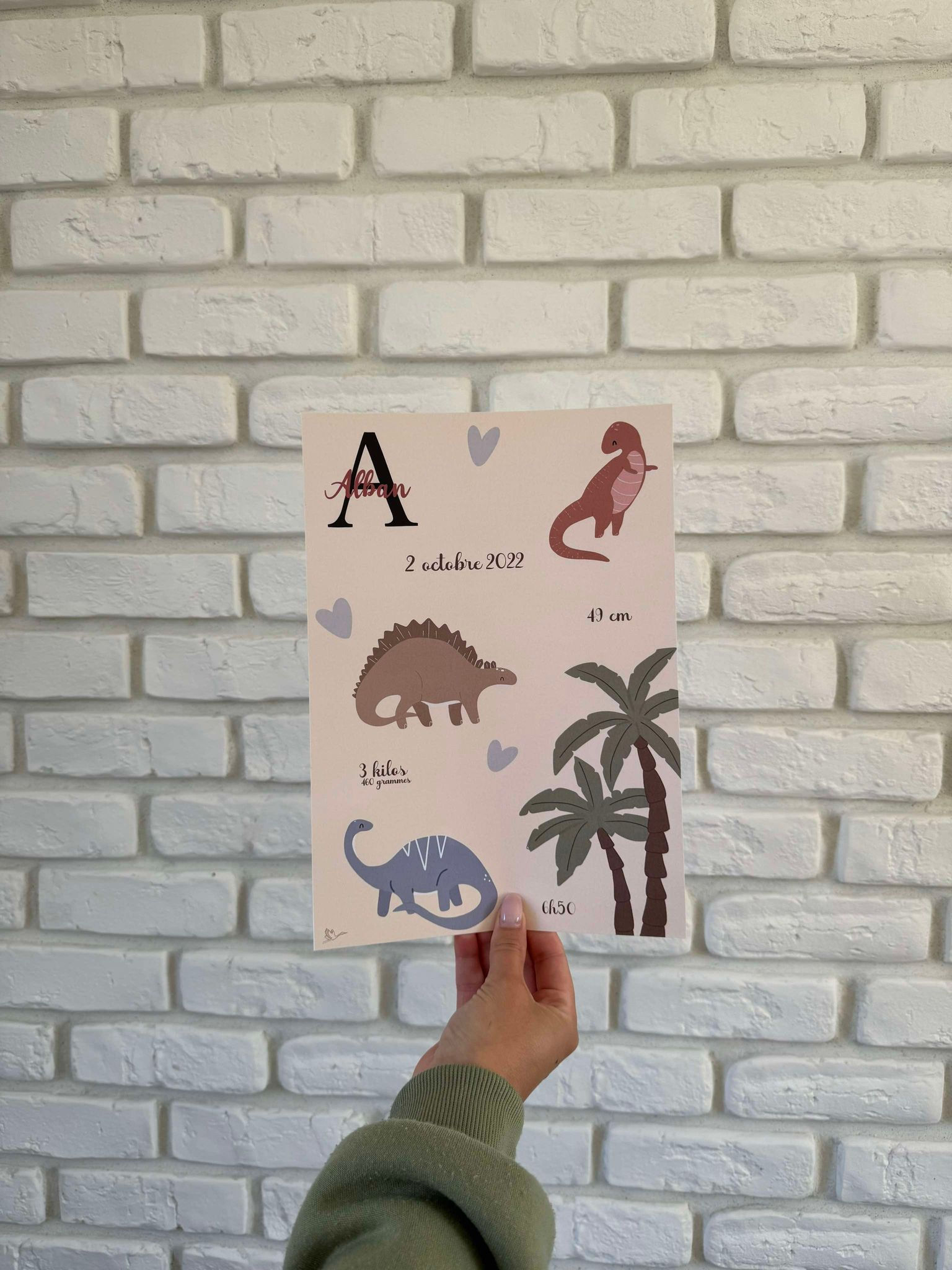 Affiche naissance "premier souvenir"