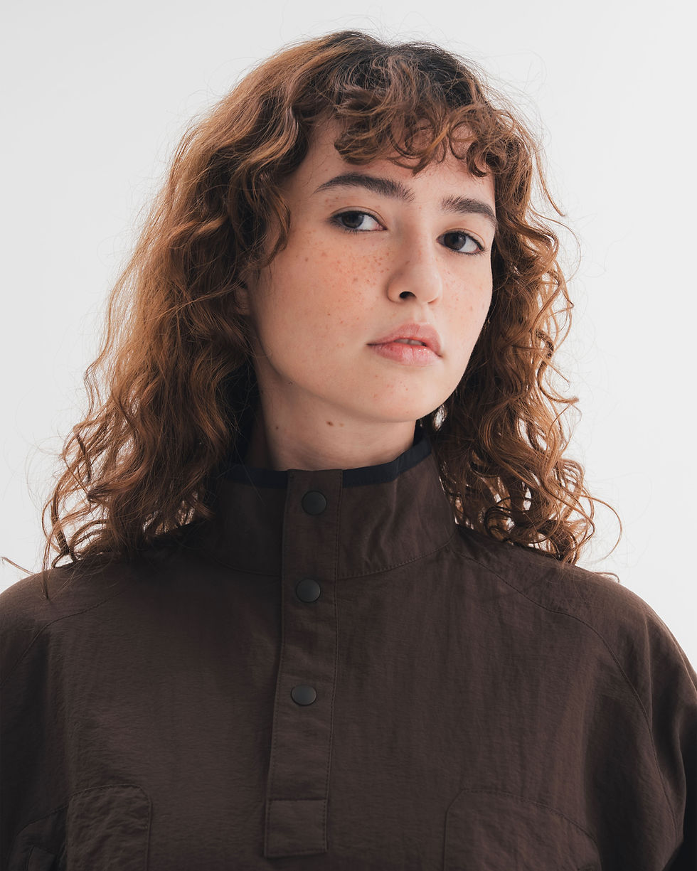 縮圖：Half Snap Pullover Shirt (Umber)