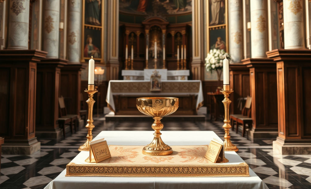 a liturgical theme for Anclican Cathederal for a background image focus on the comunnion t