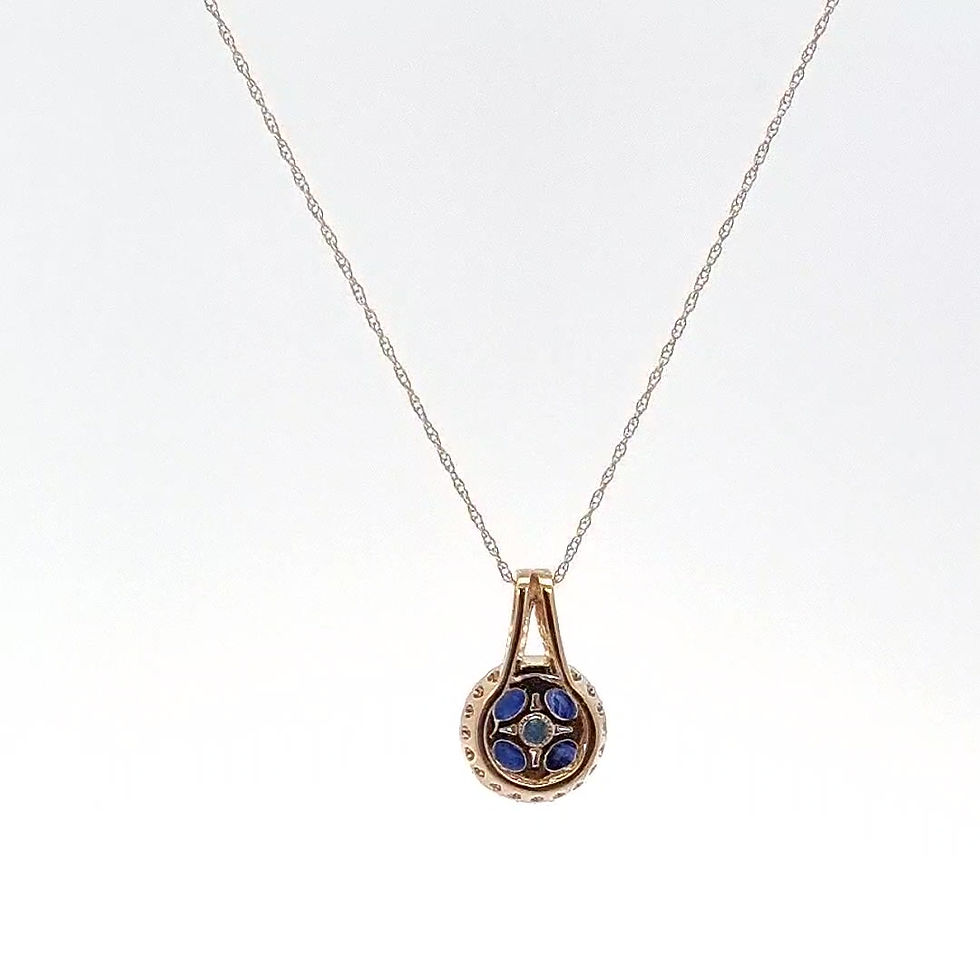 Thumbnail: 14ct Sapphire & Diamond Pendant