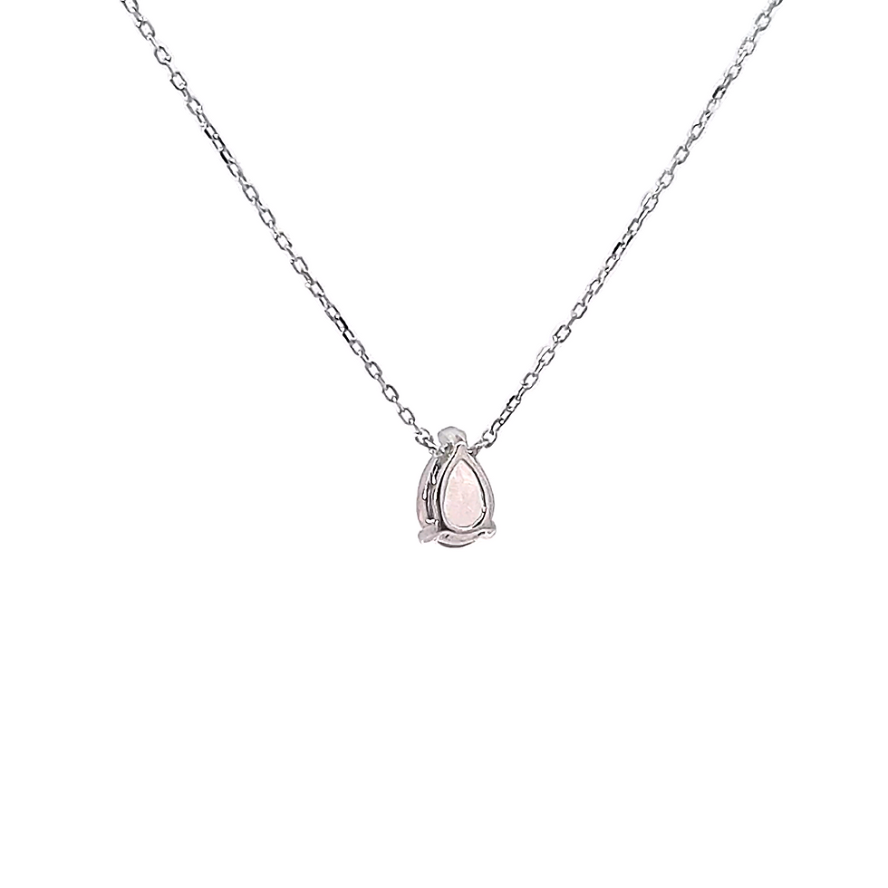 Thumbnail: 9ct White Gold Rose Quartz Pendant