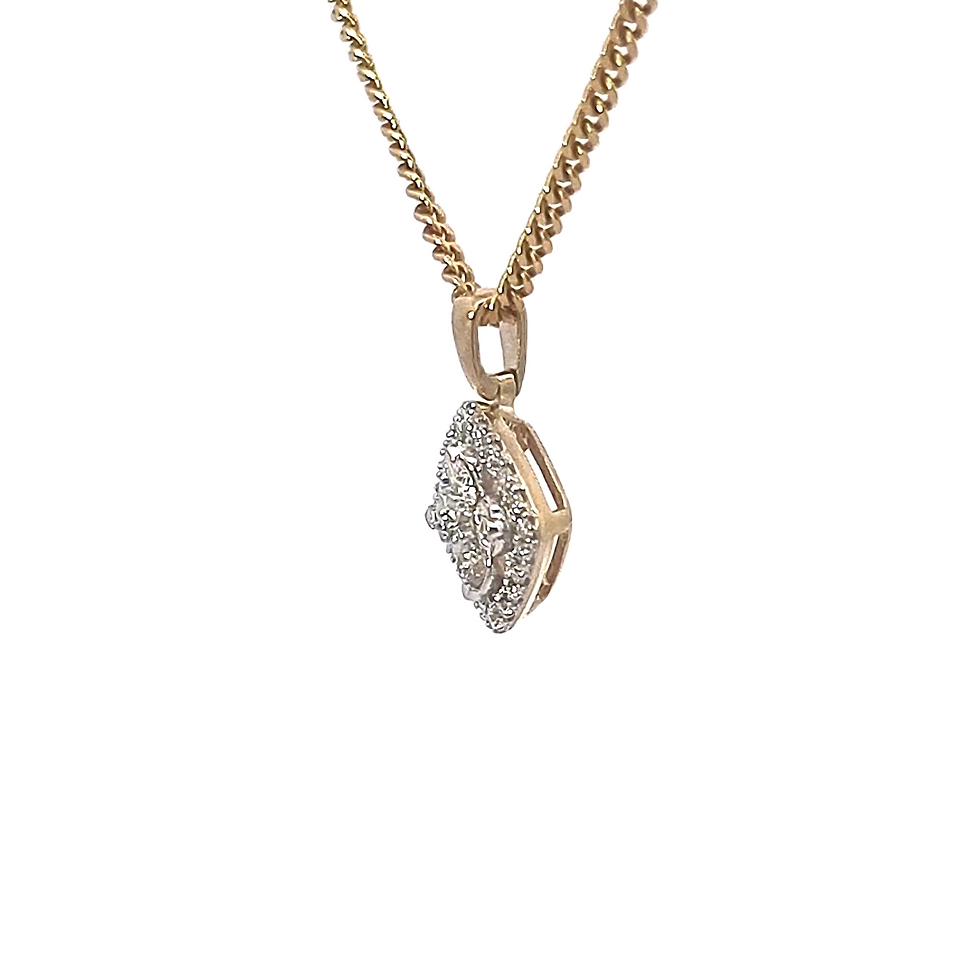 Thumbnail: 9ct Yellow Gold Diamond Pendant