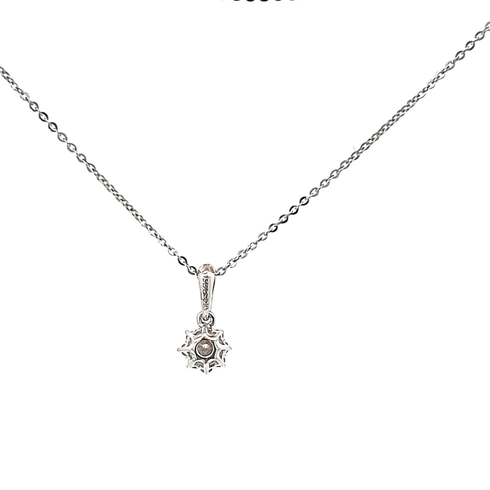 Thumbnail: 9ct White Gold Diamond Pendant