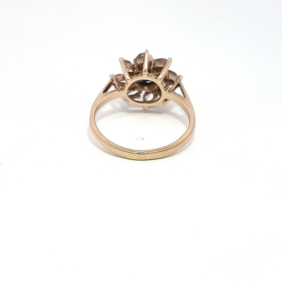 Thumbnail: 9ct Yellow Gold Tanzenite and Diamond Ring