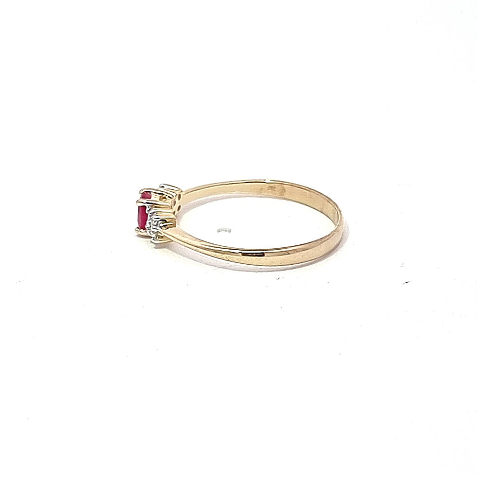 Thumbnail: 9ct Yellow Gold Ruby & Diamond Ring