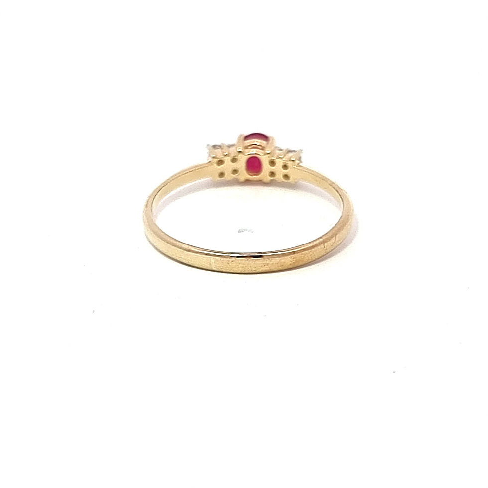 Thumbnail: 9ct Yellow Gold Ruby & Diamond Ring