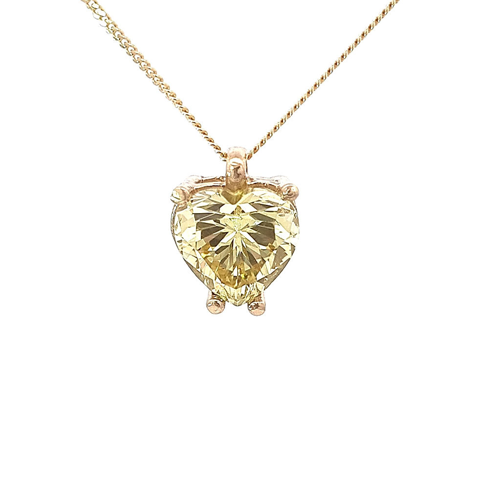 Thumbnail: 9ct Yellow Gold Canary Yellow Cubic Zirconia Pendant