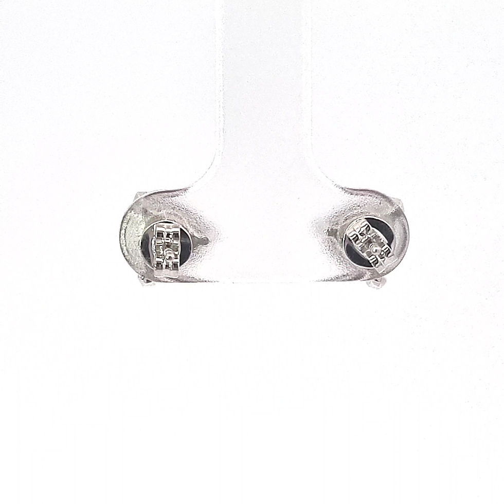 Thumbnail: 9ct White Gold Garnet Earrings