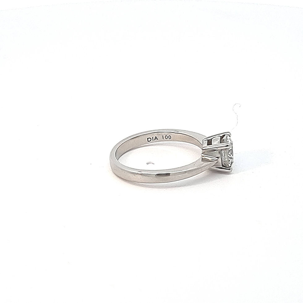 Thumbnail: Platinum Diamond Solitaire Ring