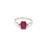 Thumbnail: 9ct White Gold Ruby & Diamond Ring