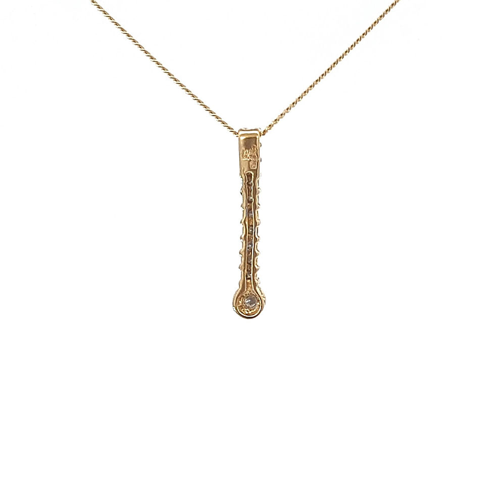 Thumbnail: 9ct Yellow Gold Diamond Pendant