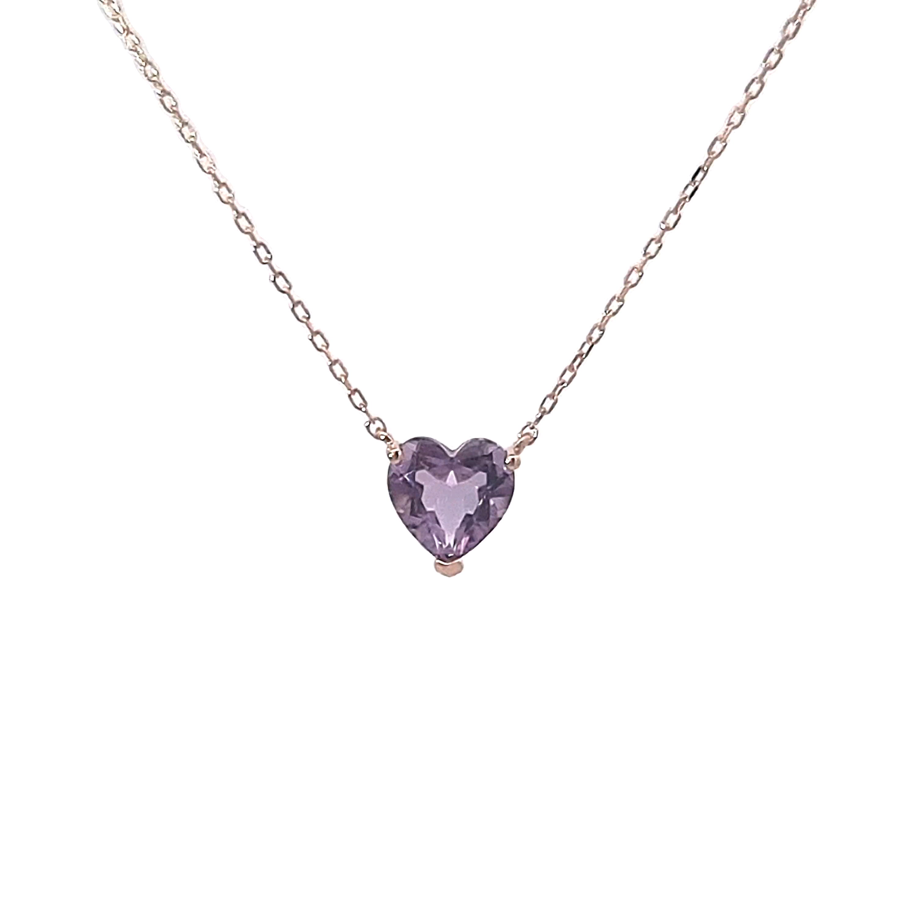 9ct Rose Gold Amethyst Pendant