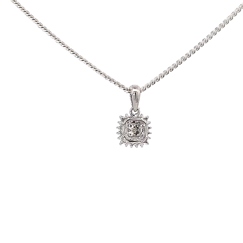 Thumbnail: 9ct White Gold Diamond Pendant