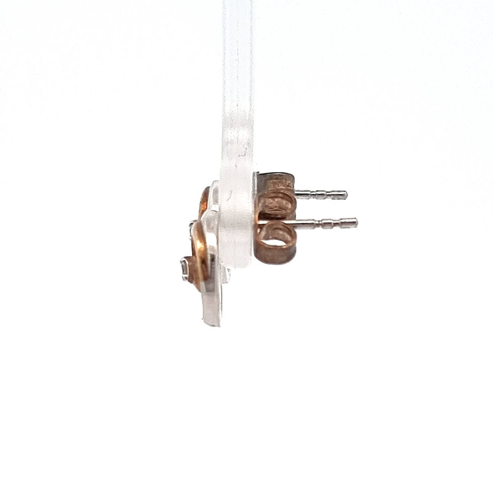 Thumbnail: 9ct Two Tone Gold Diamond Studs