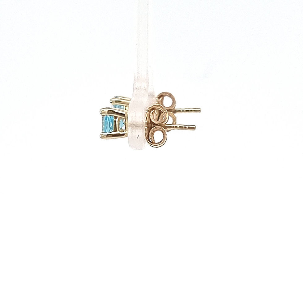 Thumbnail: 9ct Yellow Gold Blue Topaz Studs