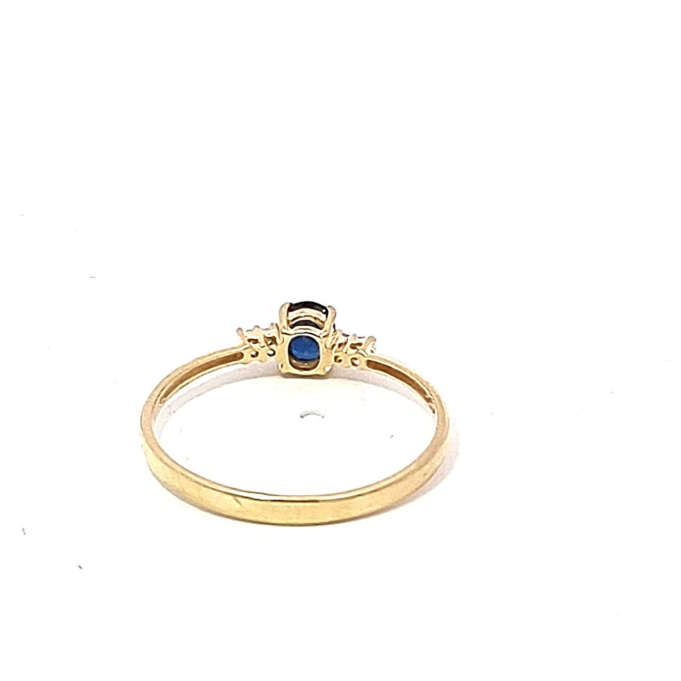 Thumbnail: 9ct Yellow Gold Sapphire & Diamond Ring
