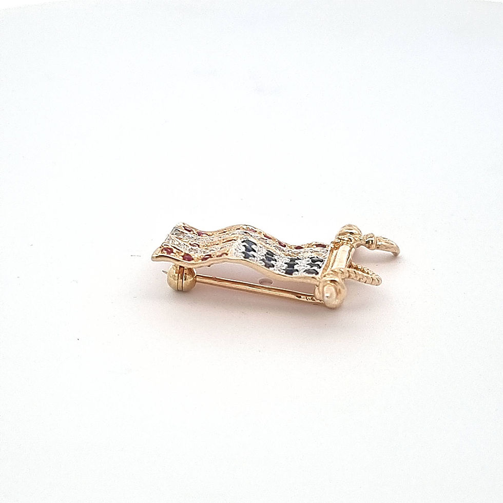 Thumbnail: 14ct Yellow Gold American Flag Broach
