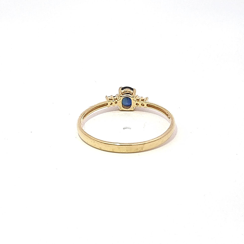 Thumbnail: 9ct Yellow Gold Sapphire & Diamond Ring