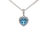 Thumbnail: 9ct White Gold Blue Topaz & Diamond Pendant