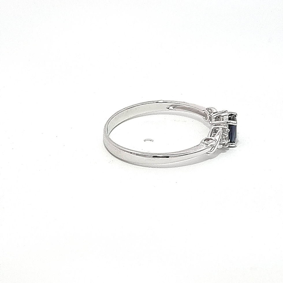 Thumbnail: 9ct White Gold Sapphire & Diamond Ring