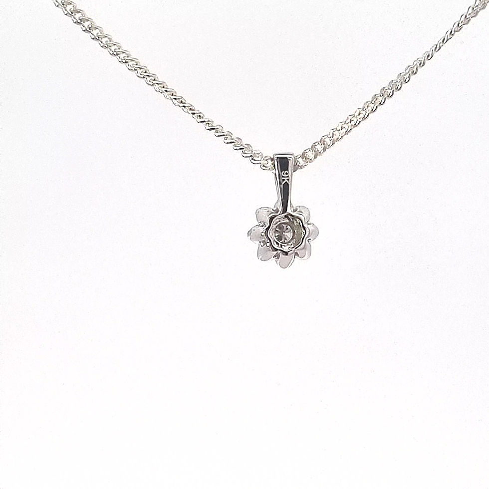 Thumbnail: 9ct White Gold Diamond Pendant