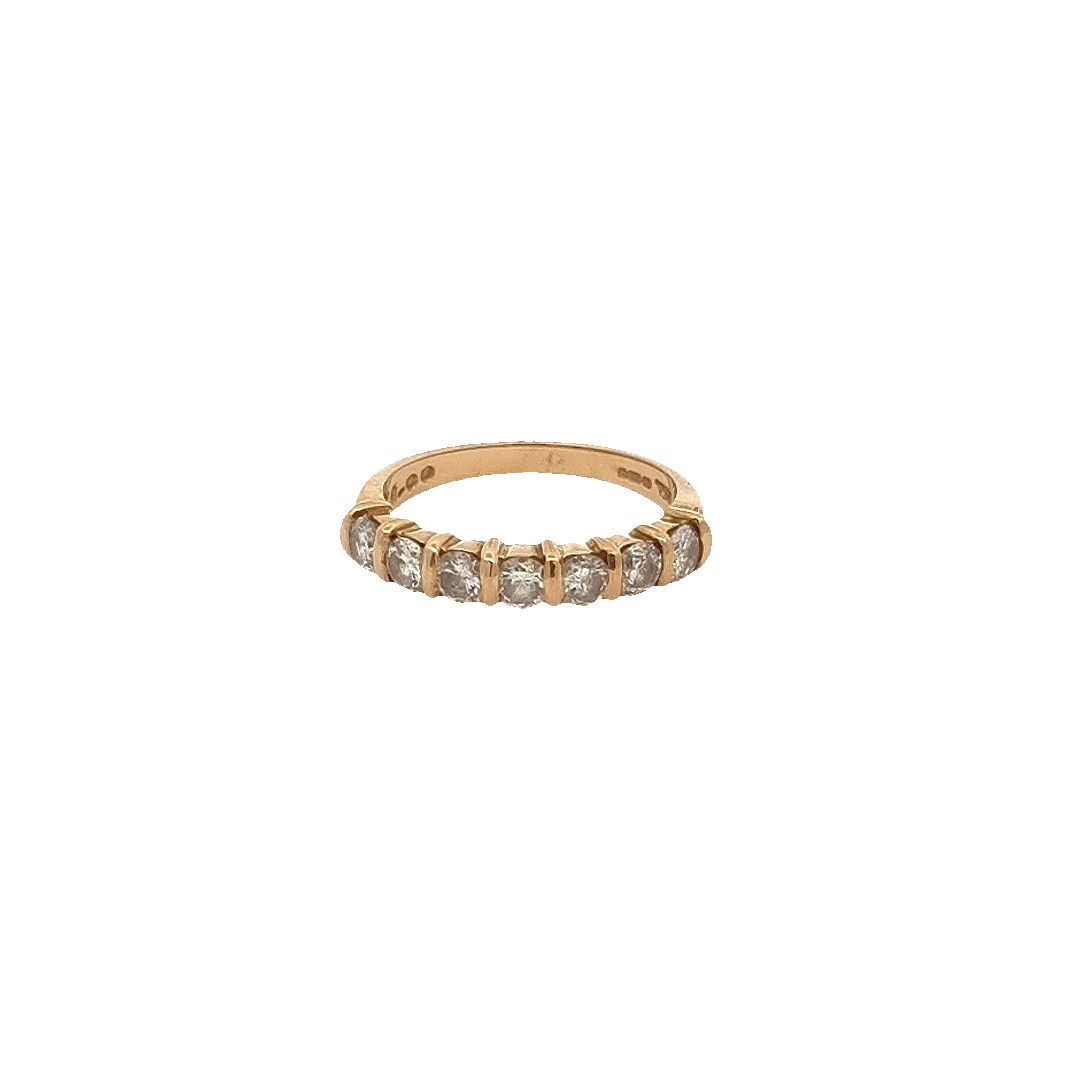 18ct Yellow Gold Diamond Half Eternity Ring