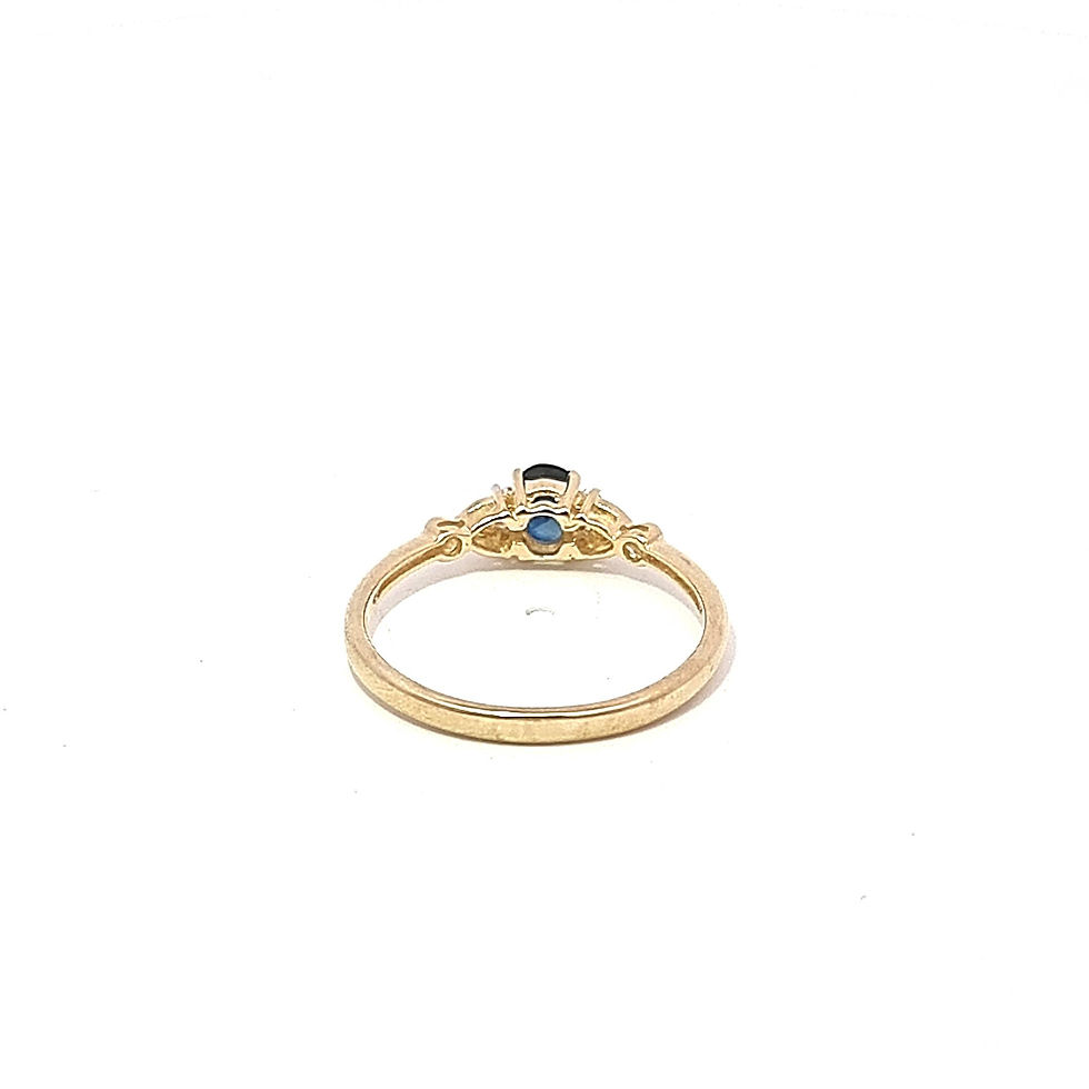 Thumbnail: 9ct Yellow Gold Sapphire & Diamond Ring