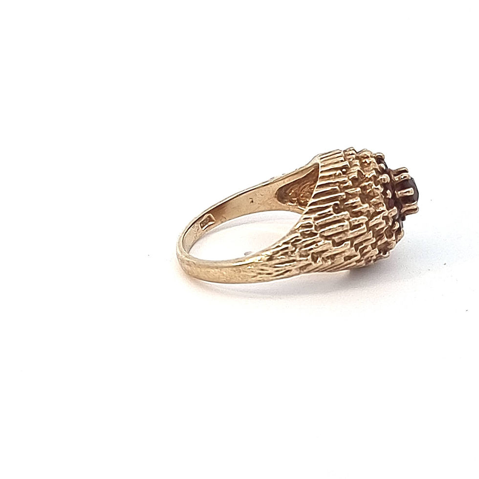 Thumbnail: 9ct Yellow Gold Ruby Cluster Ring