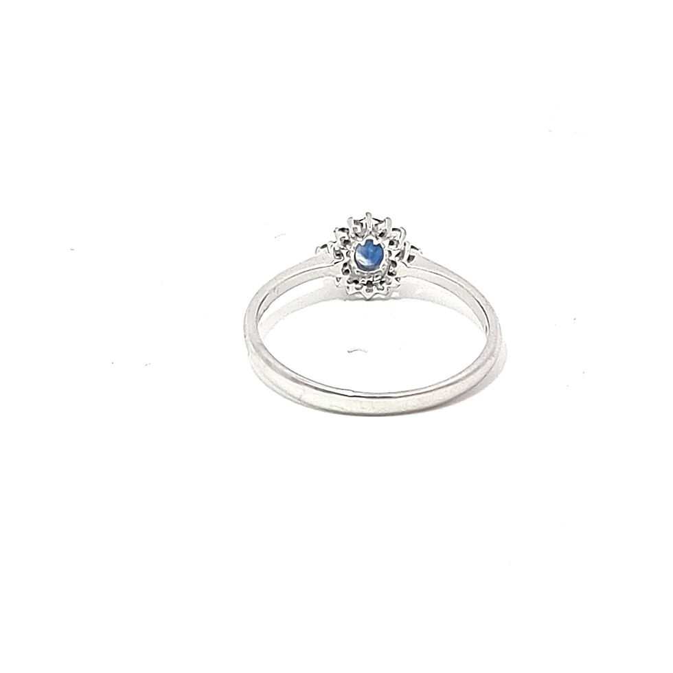 Thumbnail: 9ct White Gold Sapphire & Diamond Ring