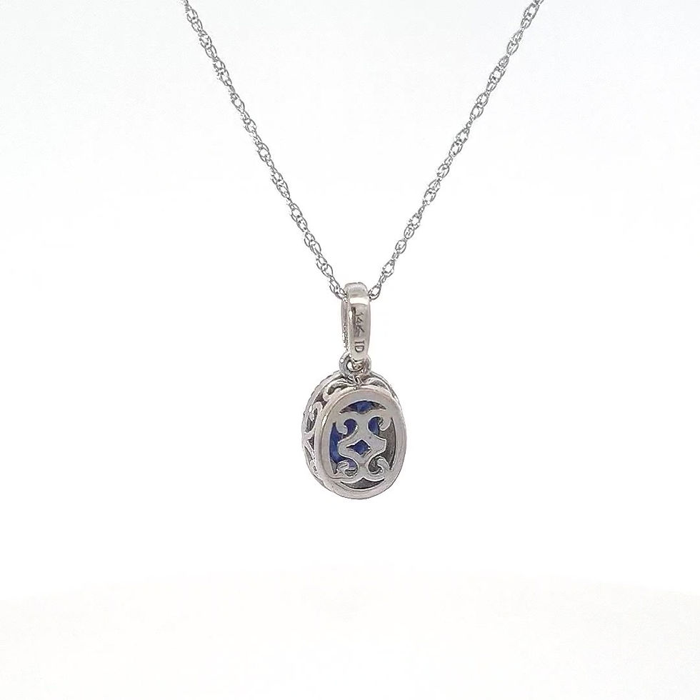 Thumbnail: 14ct Diamond Sapphire Pendant