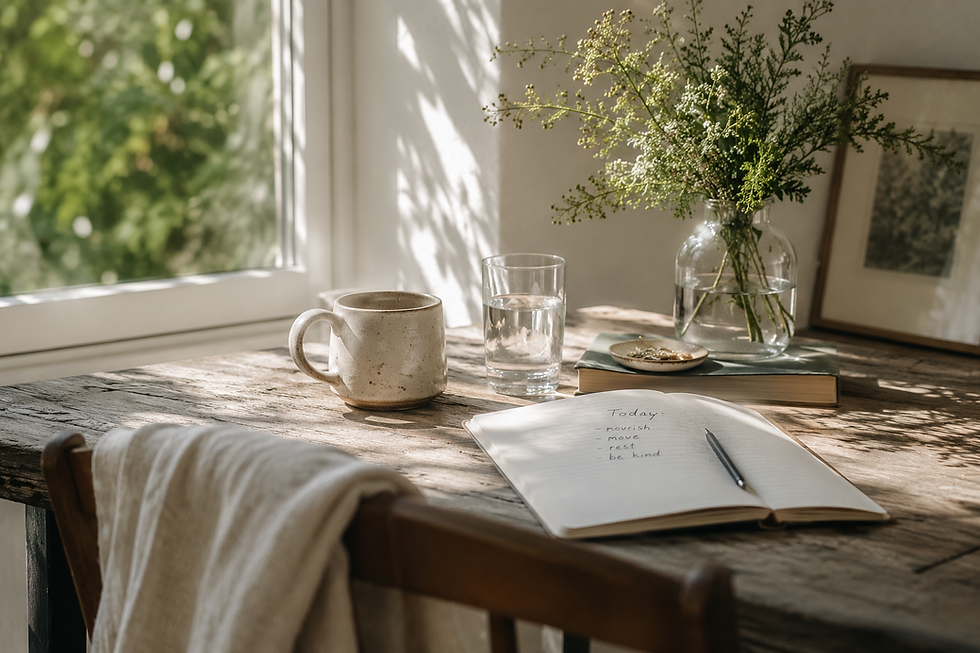 notebook on table