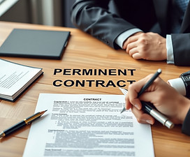 Generate an image of a permanent contrac