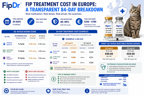 FIP Treatment Cost in Europe: A Transparent 84-Day Breakdown