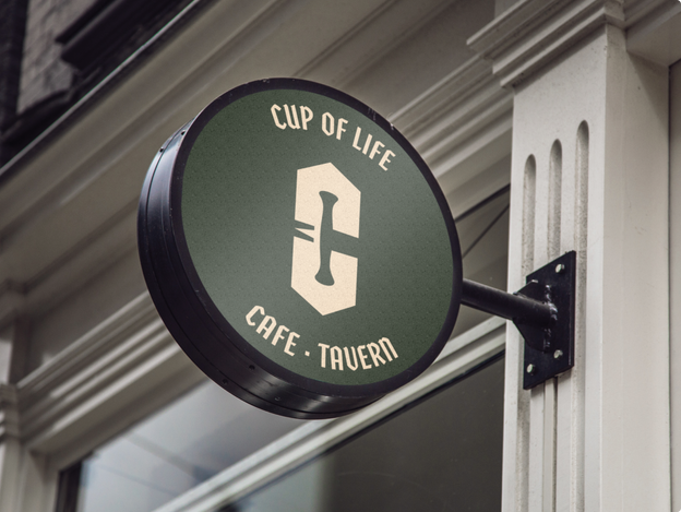 CJ Ink Designs project – Cup of Life café branding