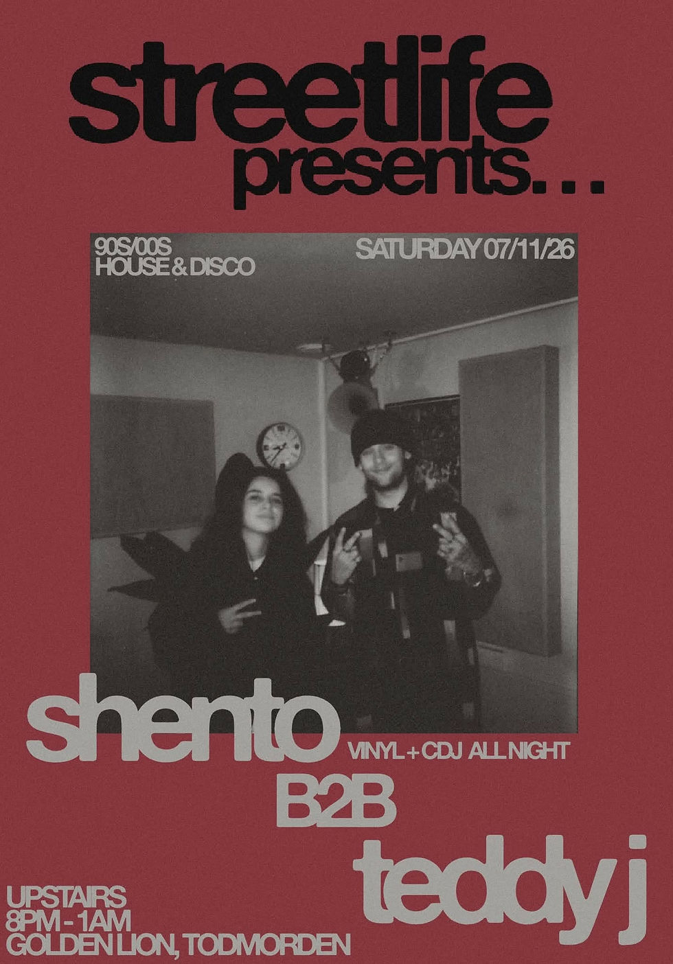 Streetlife presents: Shento b2b Teddy J