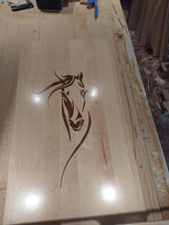 Horse Table maple walnut