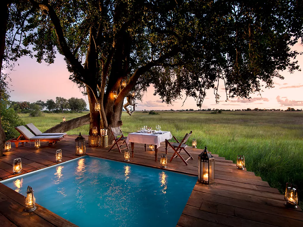Duba Plains Luxury Safari Camp Botswana Okavango Delta with pool