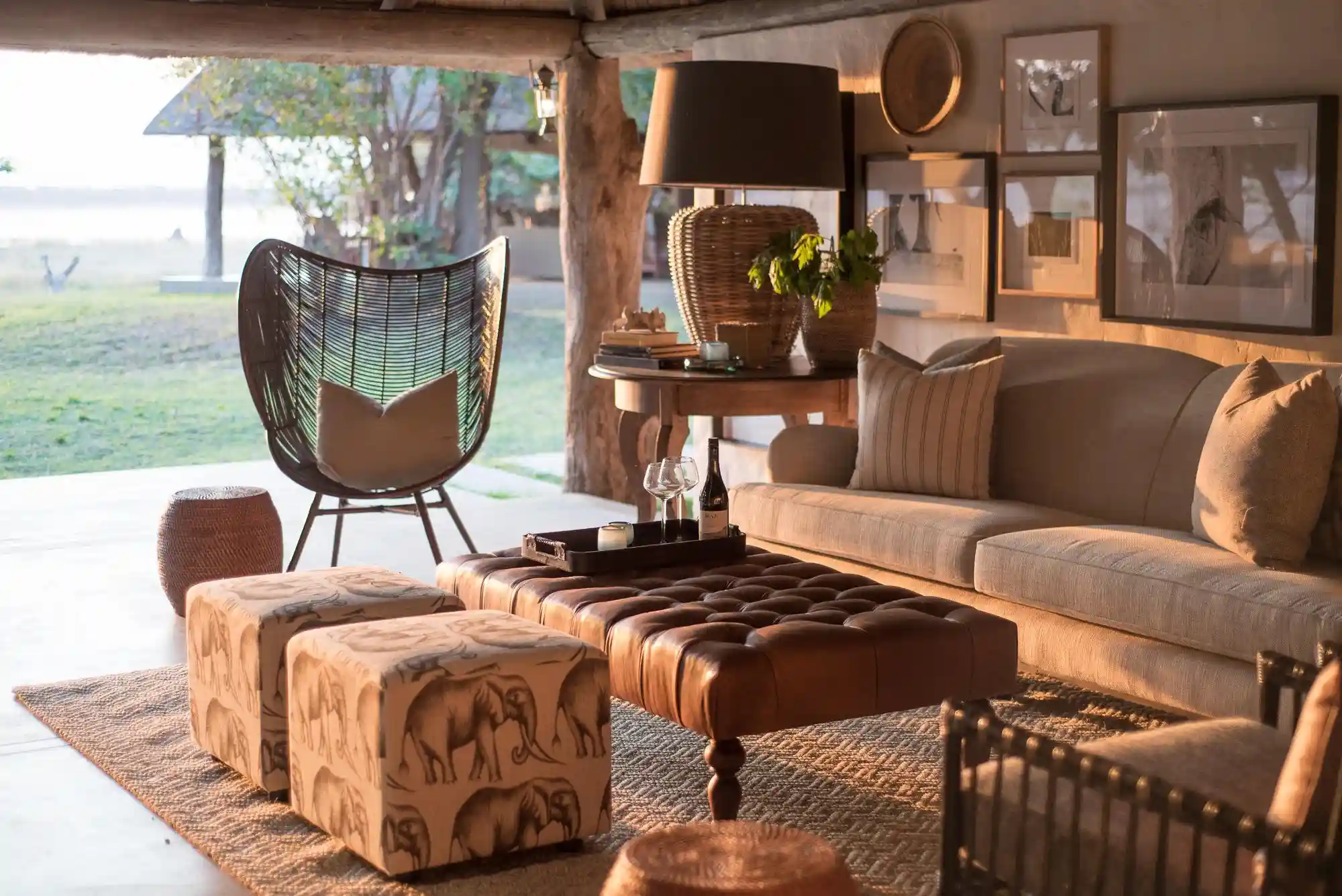 Chikwena Luxury Safari Tranquil and elegant private lounge 