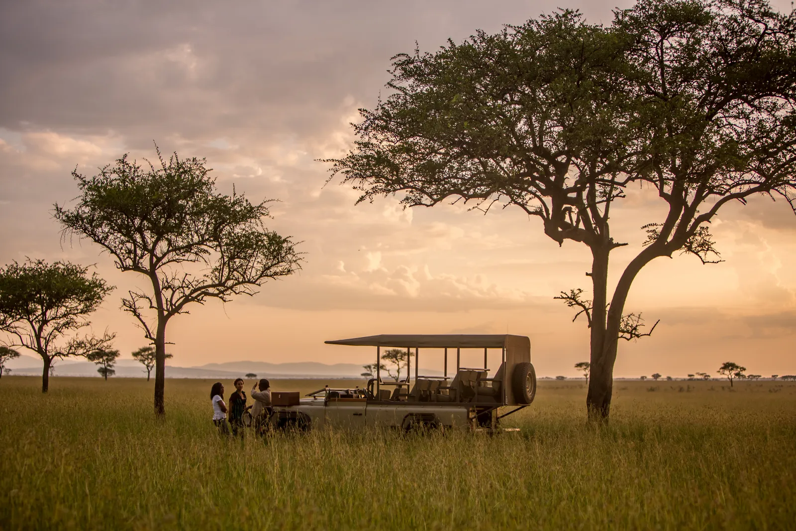 Sabora Tented Camp, Serengeti Plains Luxury Safari, sunset game drive